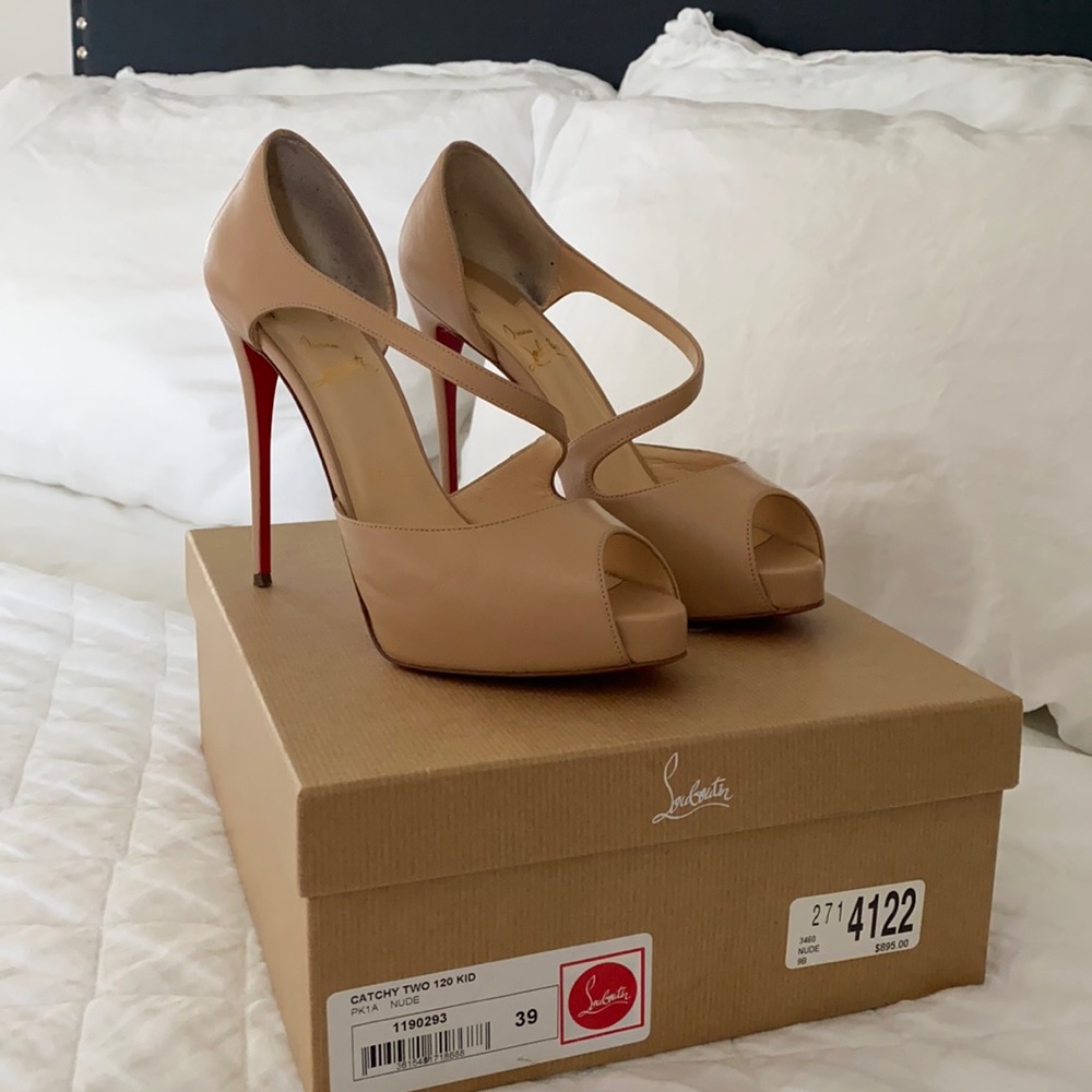 Louboutin Catchy Two Nude heels